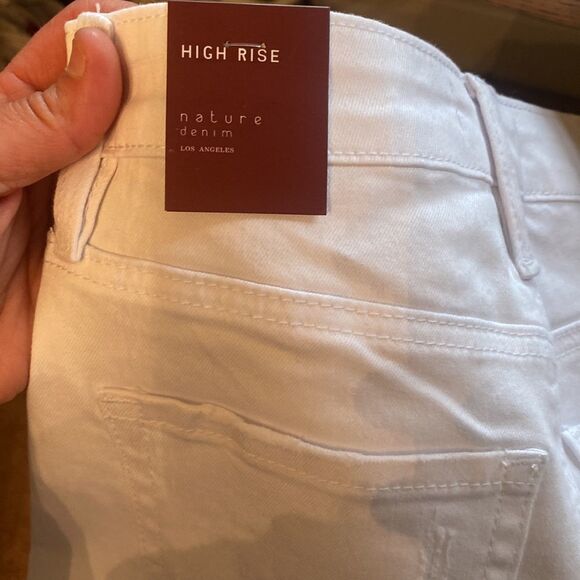 White Denim Nature Los Angeles Denim High Rise Shorts New w Tags - Picture 5 of 9